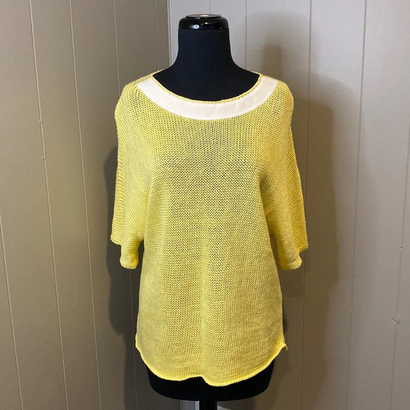 Lafayette 148 New York Women’s Small Short Sleeve Crochet Knit Embroidered - Picture 1 of 6